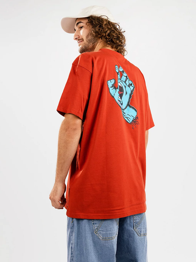Santa Cruz Screaming Hand Chest T-Shirt punainen