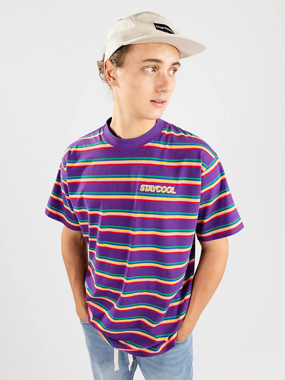 Staycoolnyc Rainbow Stripe T-Shirt violet