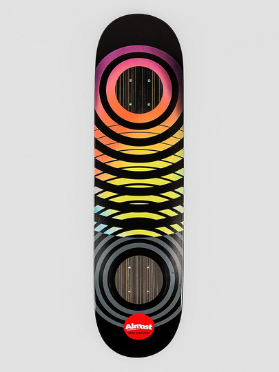 Almost Max Black Blur Impact 8.0" Skateboard Deck musta