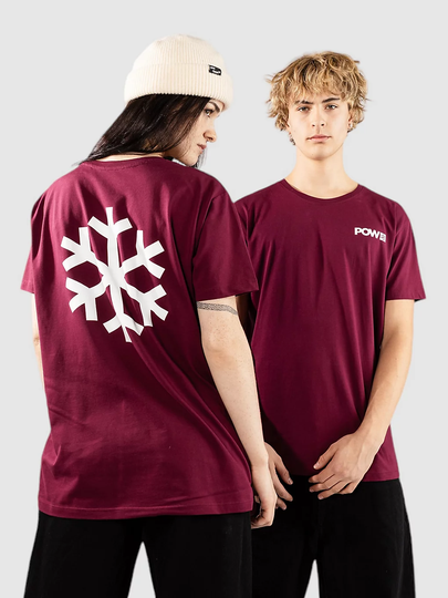 POW Protect Our Winters Snowflake Back T-paita punainen