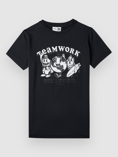 O'Neill Hybrid Teamwork Kids T-Paita musta