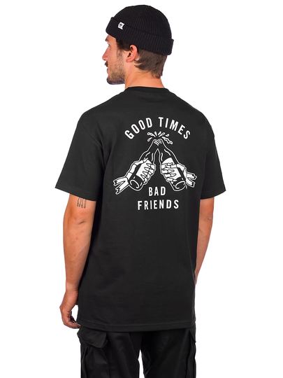 Lurking Class Good Times Bad Friends T-Shirt musta