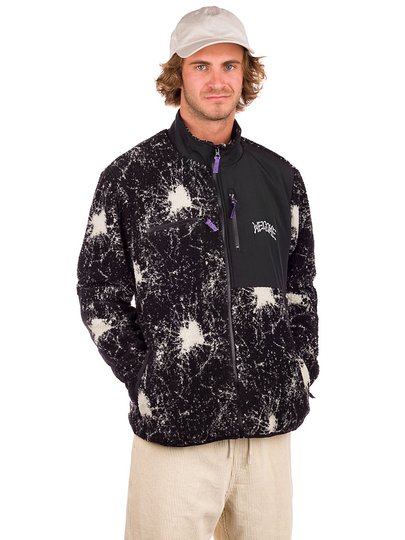 Welcome Shatter Printed Sherpa Fleece Zip Hoodie kuviotu