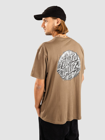 Santa Cruz Abyss Dot T-Shirt ruskea