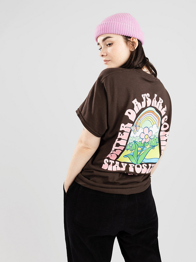 A.Lab Stay Positive T-Shirt ruskea