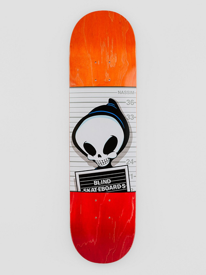 Blind Nassim Reaper Mug Shot R7 8.125" Skateboard Deck valkoinen