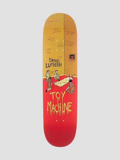 Toy Machine Lutheran Psycho Babylon 8.5" Skateboard Deck keltainen
