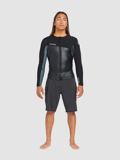 Volcom 1.5Mm Front Zip Lycra musta