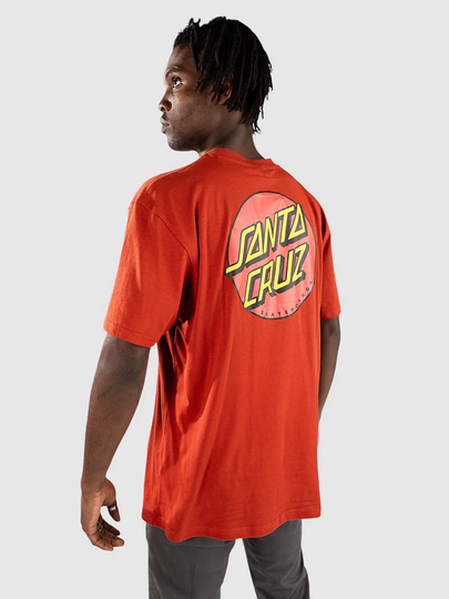 Santa Cruz Classic Dot Chest T-paita punainen
