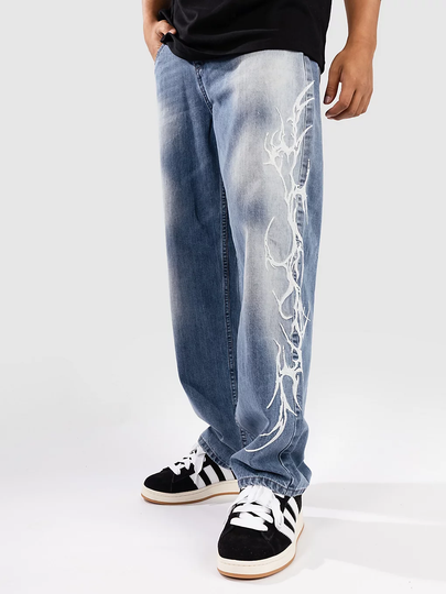 Broken Promises Cybersig Baggy Denim Farkut sininen