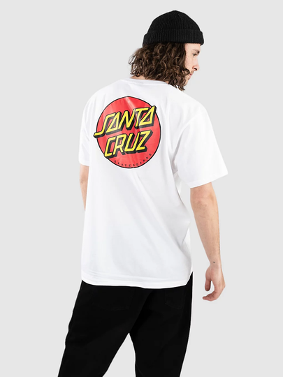 Santa Cruz Classic Dot Chest T-paita valkoinen