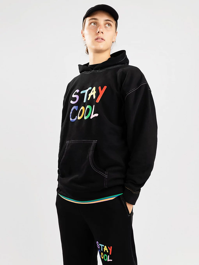 Staycoolnyc Puff Paint Hoodie musta