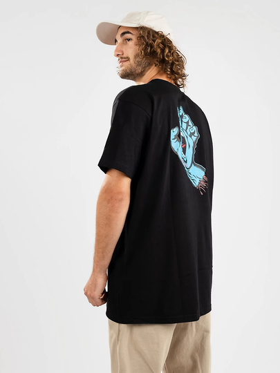 Santa Cruz Screaming Hand Chest T-Shirt musta