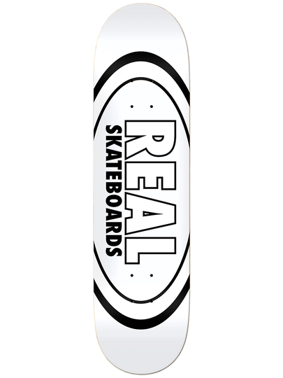 Real Team Classic Oval 8.38" Skateboard Deck valkoinen