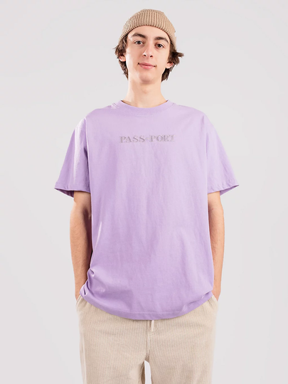 Pass Port Official Embroidery T-Shirt violet
