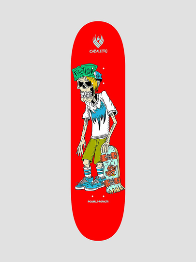 Powell Peralta Flight Pro 243 Caballero Faction 8.25" Skateboard Deck punainen
