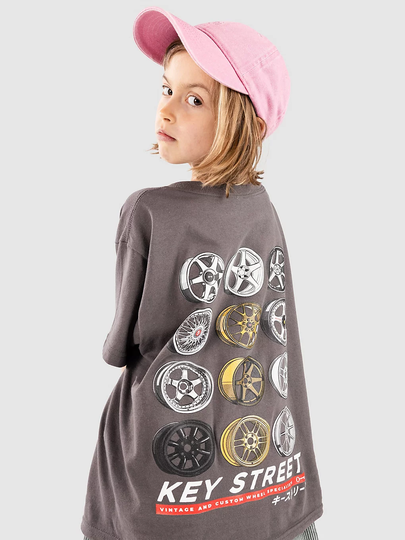 Key Street Wheels Kids T-Paita harmaa