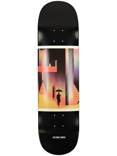 Picture Show Visitor 8" Skateboard Deck musta
