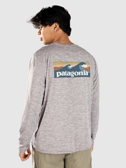 Patagonia Cap Cool Daily Graphic Longsleeve Lycra sininen