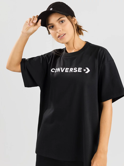 Converse Wordmark Oversized T-Shirt musta