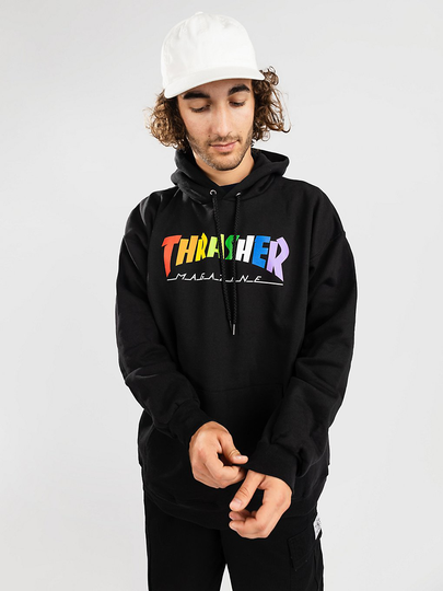 Thrasher Rainbow Mag Hoodie musta