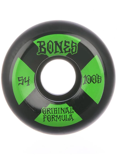 Bones Wheels 100's OG #4 V5 Sidecut 100A 54mm Wheels musta