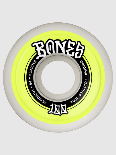 Bones Wheels Originals 100A V5 Sidecut 54mm Renkaat valkoinen