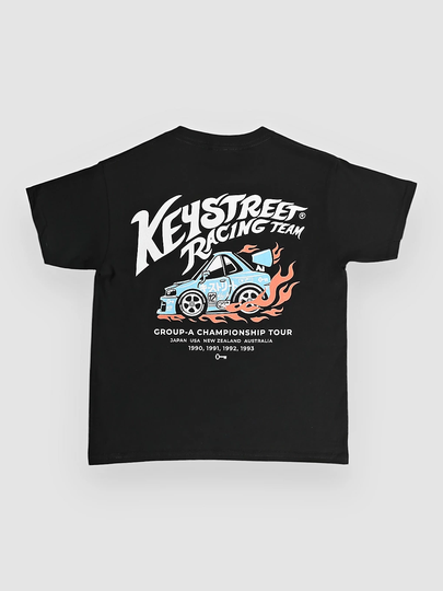 Key Street Racing Team Kids T-Paita musta