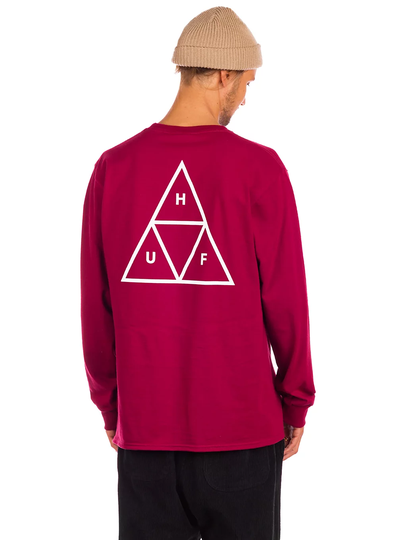 HUF Essential TT Long Sleeve T-Shirt punainen