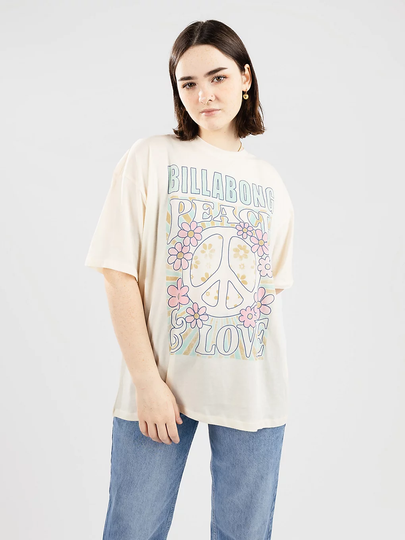 Billabong Peace And Love T-Shirt valkoinen