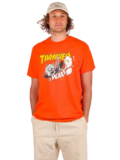 Thrasher 40 Year Neckface T-Shirt oranssi