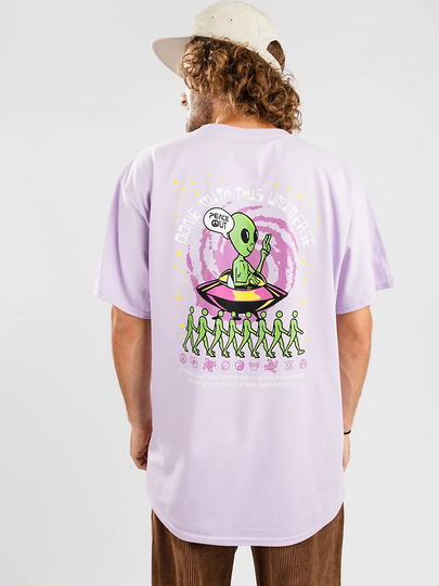 A.Lab We Leave In Peace T-Shirt violet