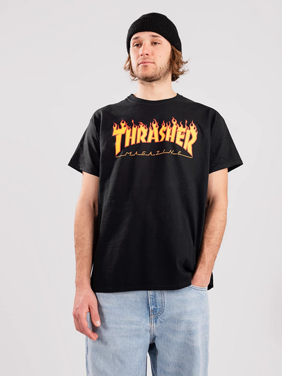 Thrasher Flame T-Shirt musta
