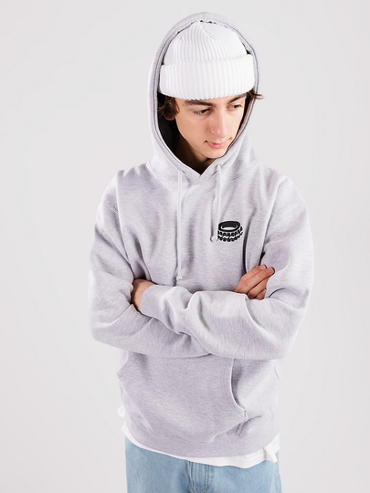 Pass Port Flat Tyre Hoodie harmaa