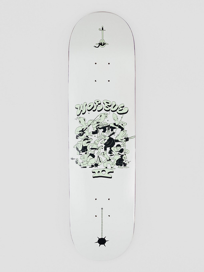 Worble Gang 8.25" Skateboard Deck valkoinen