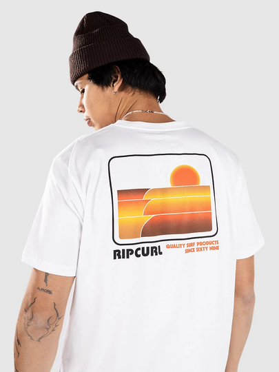 Rip Curl Surf Revival Stacked T-paita valkoinen