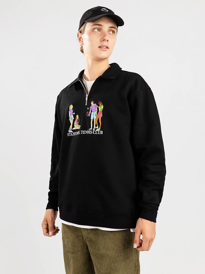 Staycoolnyc Tennis 1/4 Zip Hoodie musta