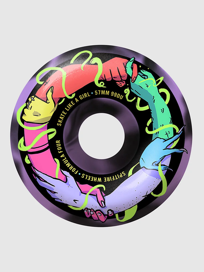 Spitfire F4 Skate Like A Girl Classic 99A 57mm Wheels valkoinen