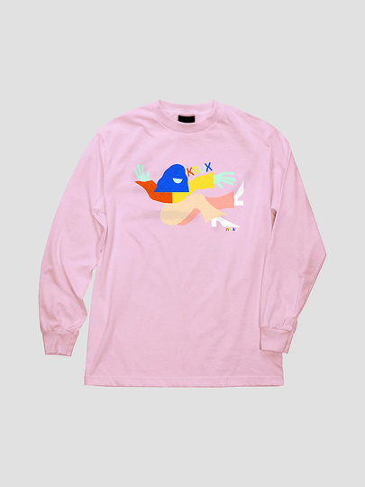 Krux Marbie Miller Long Sleeve T-Shirt pinkki