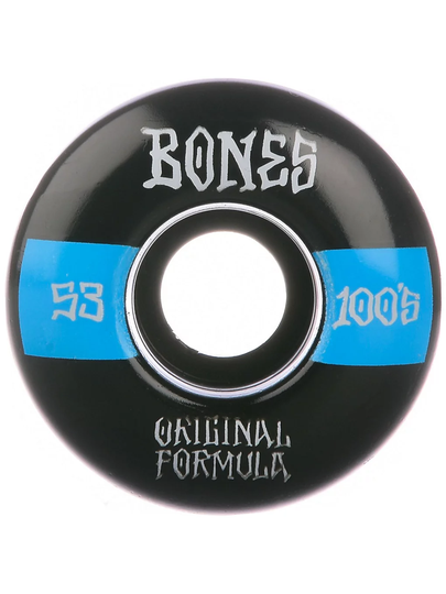 Bones Wheels 100's OG #19 V4 100A Wide 53mm Wheels musta