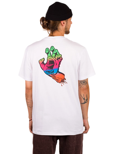 Santa Cruz BT Fade Screaming Hand T-Shirt valkoinen
