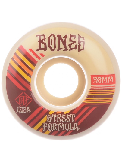 Bones Wheels STF Retros 103A V4 Wide 53mm Wheels valkoinen