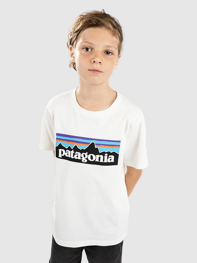 Patagonia P-6 Logo Kids T-Paita valkoinen