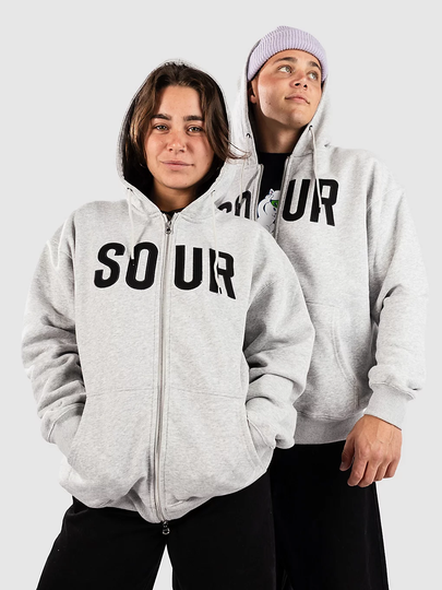 Sour Solution Army Vetoketjullinen huppari harmaa