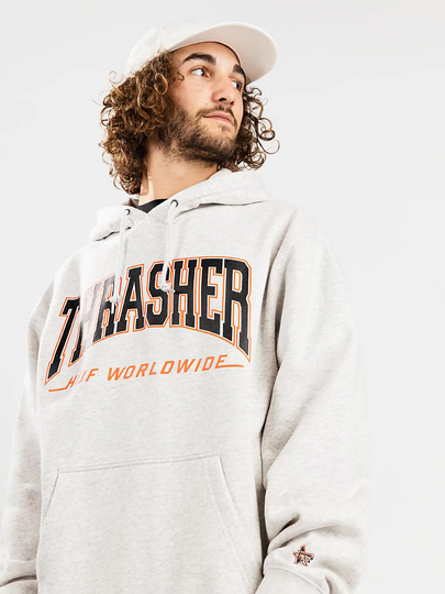 HUF X Thrasher Bayview Hoodie harmaa