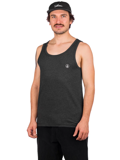 Volcom Circle Blanks Heather Tank Top musta
