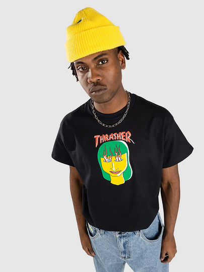 Thrasher Talk Shit By Gonz T-paita musta