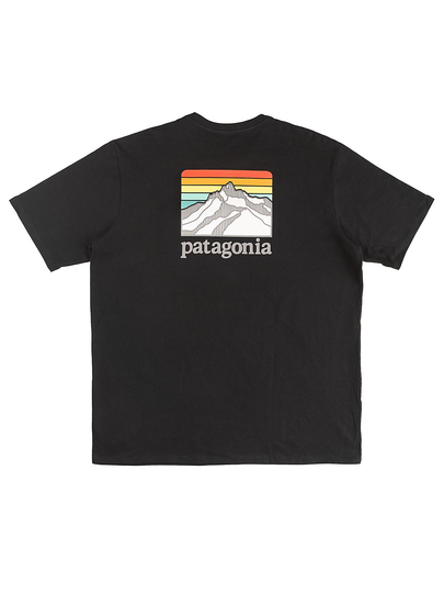 Patagonia Line Logo Ridge Pocket Responsib T-Shirt musta