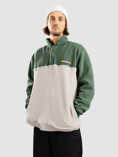 Santa Cruz Sundown Ray Strip Polar Fleece Sweater vihreä