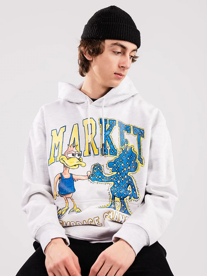 Market Dark and Light Duck Hoodie harmaa